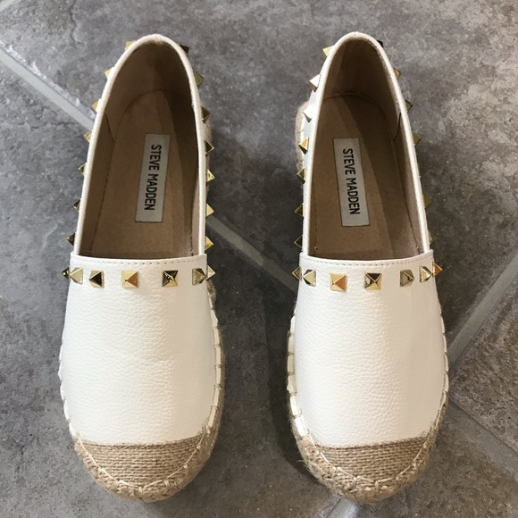 White Steve Madden Espadrille Shoes size 6 - Picture 1 of 7